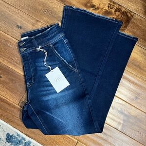 KanCan Deep Indigo cropped Flare Jeans 6/28